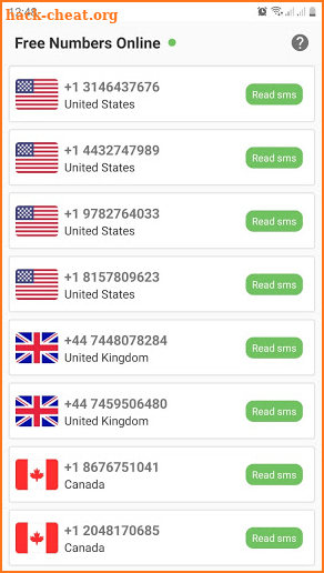 Virtual Number - Receive SMS Online Verification screenshot