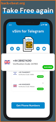 Virtual Phone Numbers for Telegram screenshot