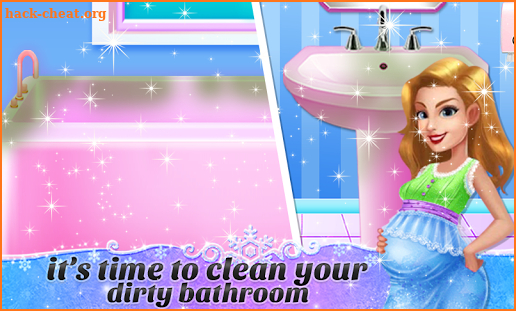 Virtual Pregnant Happy Mom House Cleaning Game screenshot