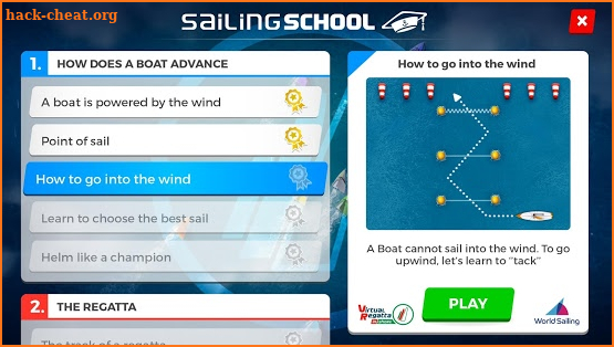 Virtual Regatta Sailing School screenshot