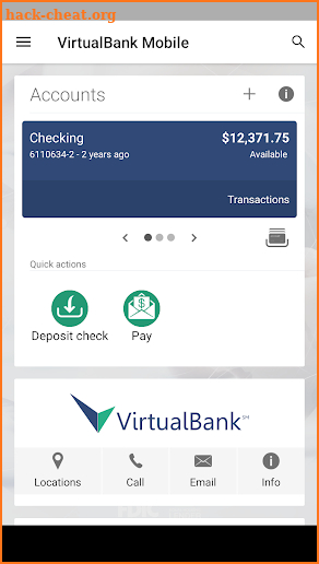 VirtualBank Mobile screenshot