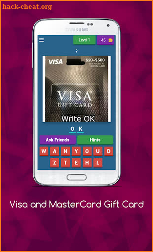 Visa and MasterCard Gift Card screenshot