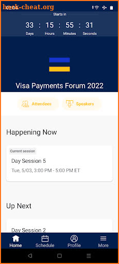 Visa Events screenshot
