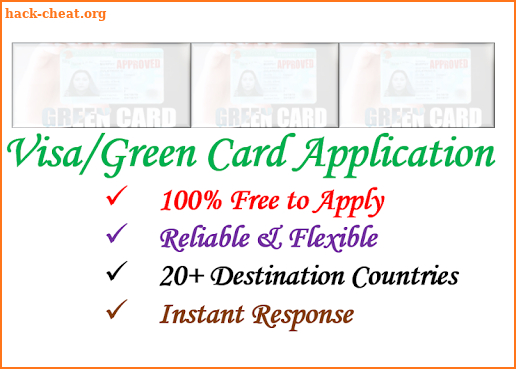 Visa Green Card App screenshot