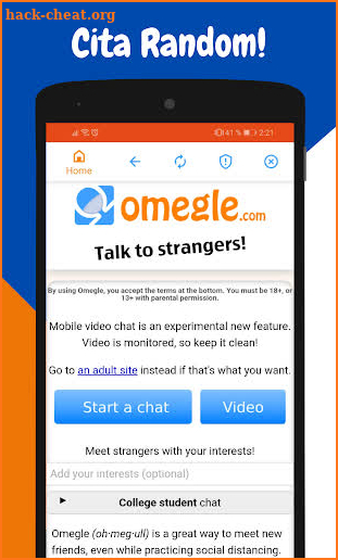 Visual Web for Omegle screenshot