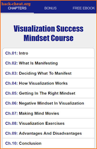 Visualization and Success Mindset Course screenshot