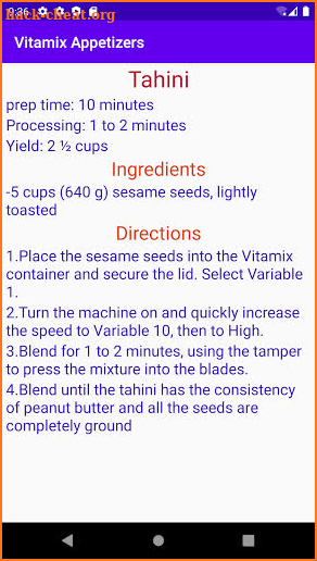 Vitamix Appetizers screenshot