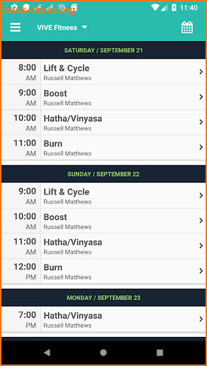 VIVE / Ariva Fitness screenshot