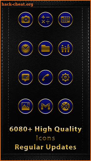 Vivid Golden Blue Icons screenshot