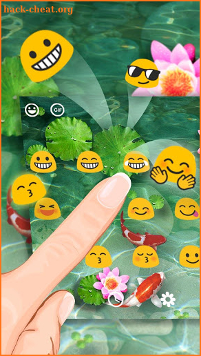 Vivid Koi Fish Keyboard Theme screenshot