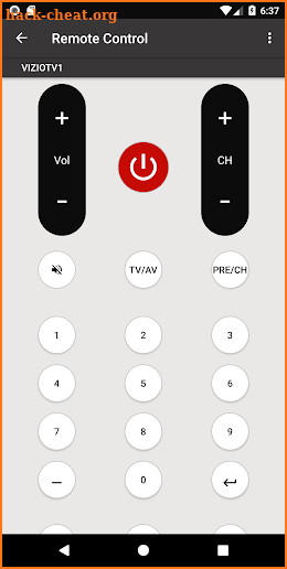 Vizio TV Remote Control screenshot