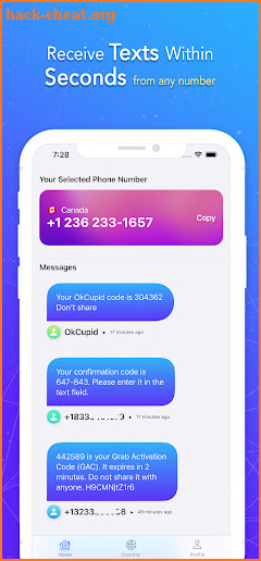 vNu : Virtual Phone Number screenshot