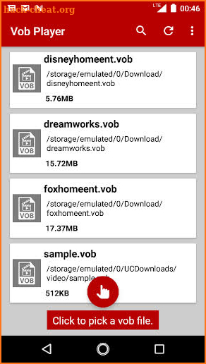 VOB Video Player screenshot