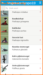 Vogels van Europa screenshot