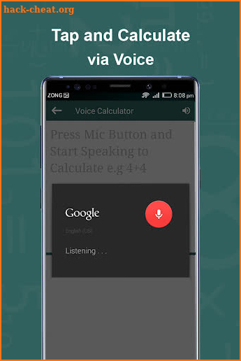 Voice Calculator : Talk and Calculate Complex Sums screenshot
