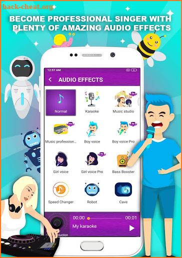 Voice changer - Music recorder with effects screenshot