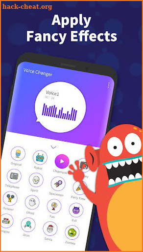Voice Changer PRO - recording, changing voice screenshot