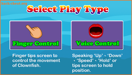 Voice control clownfish screenshot