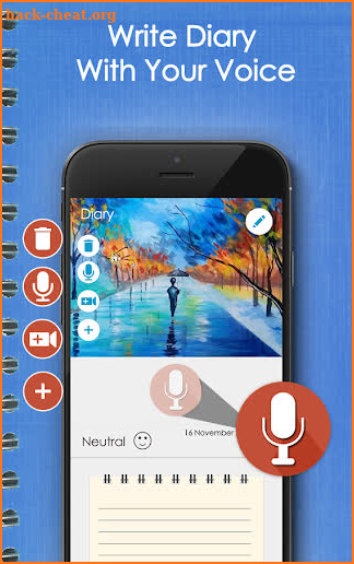 Voice Diary with Photos and Videos -Personal Diary screenshot