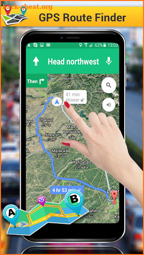 Voice Gps Driving Direction - Maps & Speedometer screenshot