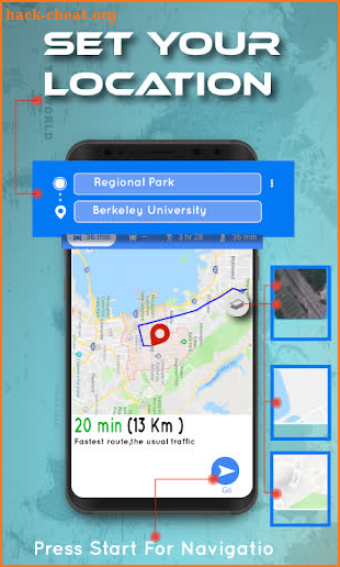 Voice GPS Driving Direction Speedometer Street Map screenshot