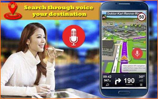 Voice GPS Driving Directions, Route Navigation Map screenshot
