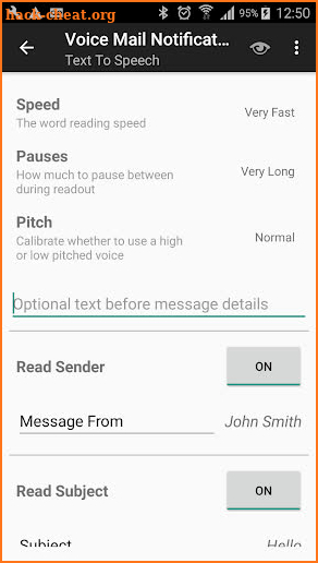 Voice Mail Notifications screenshot