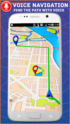 Voice Navigation : Voice Gps Driving Route Finder screenshot