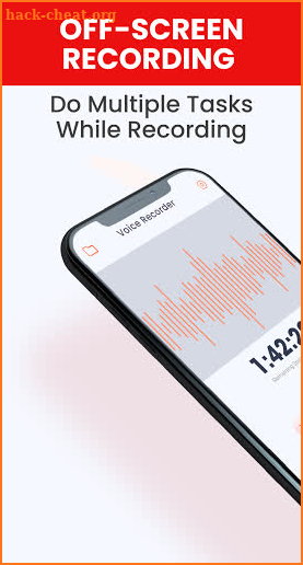 Voice Recorder Pro, Off-Screen While Recording screenshot