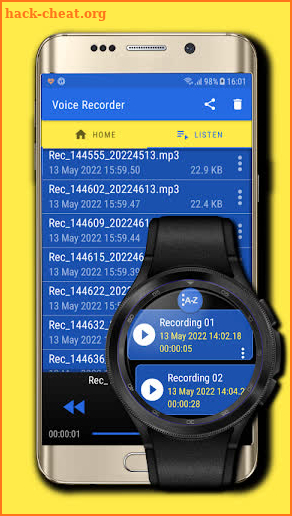 Voice Recorder (Wear OS) screenshot