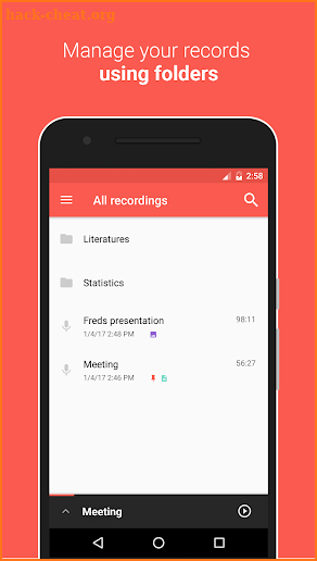Voice Recorder with Photos and Notes by Canomapp screenshot