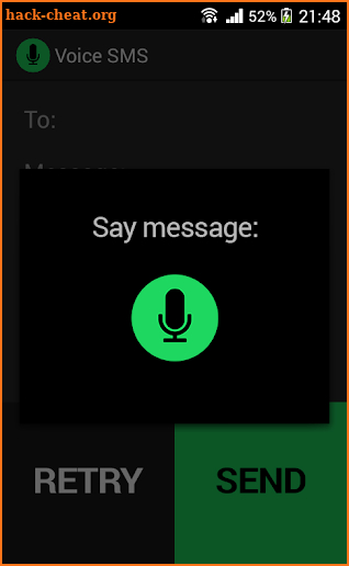 Voice SMS screenshot