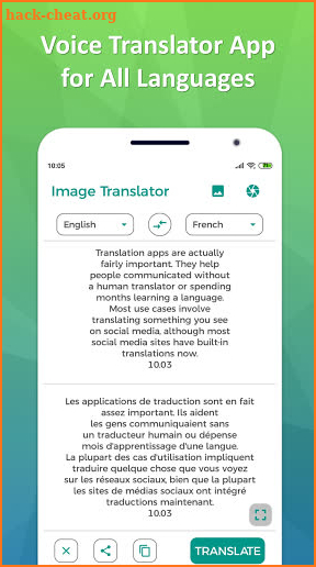 Voice Translator App for All Languages Camera Text screenshot