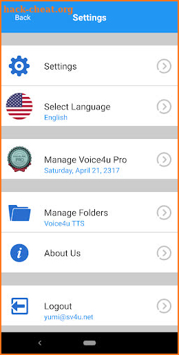 Voice4u TTS screenshot