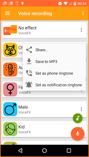 VoiceFX - Voice Changer with voice effects screenshot