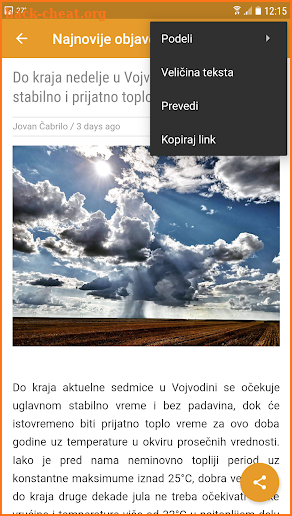 VojvodinaMeteo screenshot