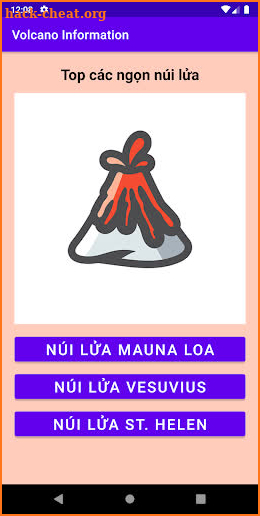 Volcano Information screenshot