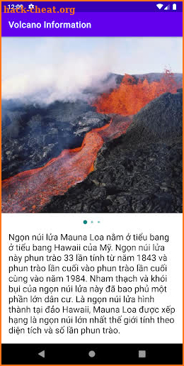 Volcano Information screenshot