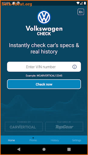 Volkswagen History Check: VIN Decoder screenshot
