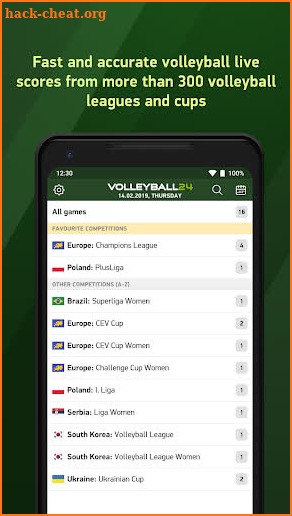 Volleyball 24 - live scores screenshot