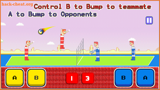 Volleyball Spike: two player physics game screenshot