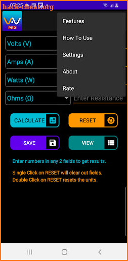 Volt Amp Watt Calculator Pro screenshot