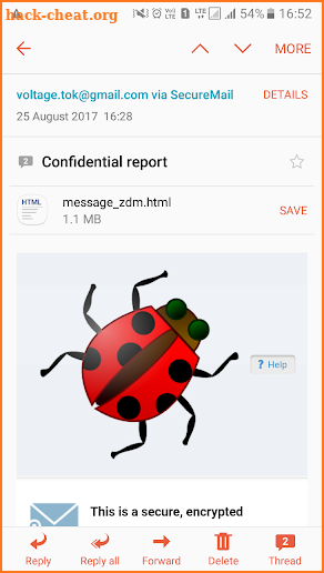 Voltage SecureMail screenshot