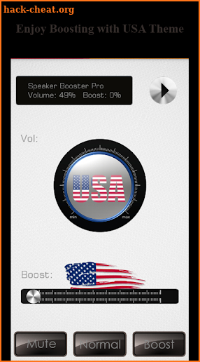 Volume Booster Plus 2018 - US Theme screenshot
