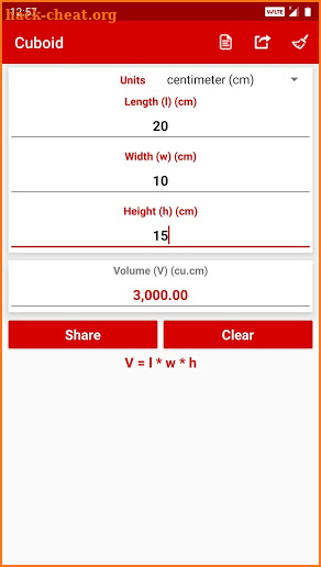 Volume Calculator screenshot