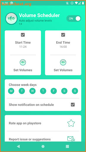 Volume Scheduler - Auto change screenshot