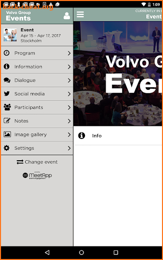 Volvo Group Meetings screenshot