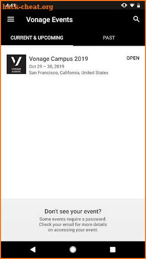 Vonage Events screenshot