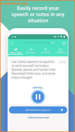 VoNo Voice-to-Text Notes Speech Notes Text Memos screenshot