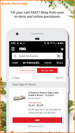 Vons Online Shopping screenshot